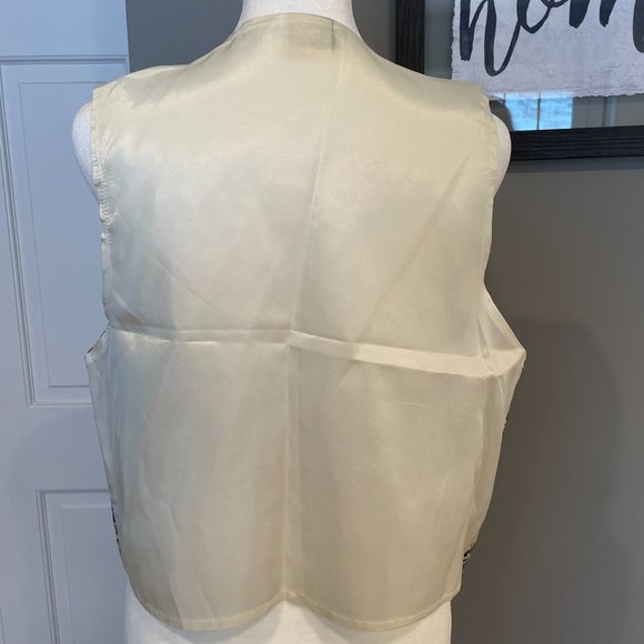 Vintage Melissa Robyn Tapestry Western Cottagecore Button Front Vest - Picture 4 of 10